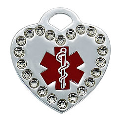 Aluminum-Swarovski-Pet-ID-Tag-Medical-Heart-FulgorPet